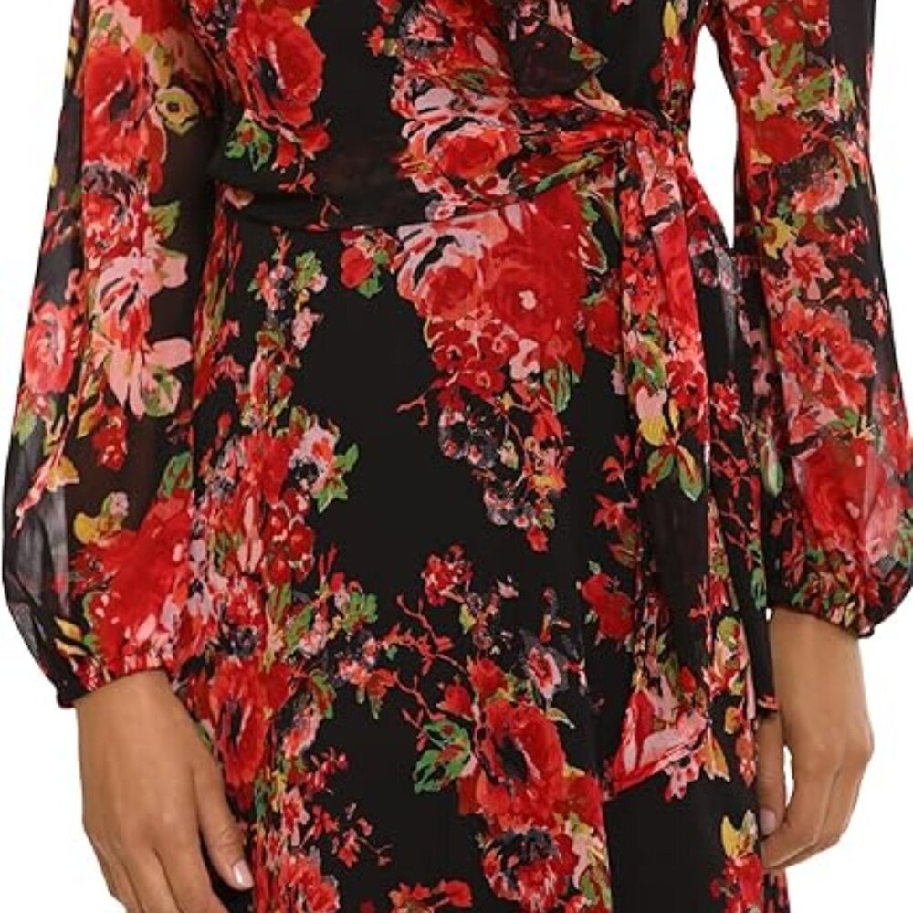 London Times Size 12 Faux Wrap Dress - Picture 16 of 16